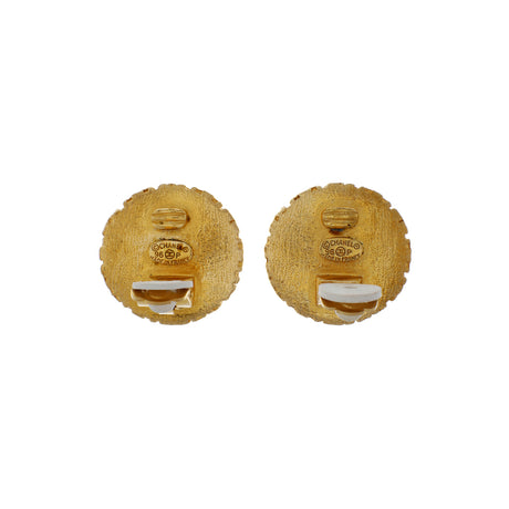 Chanel Gold CC Clip On Earrings Designer Jewellery Chanel