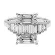18K White Gold 1.88 Carat Baguette Diamond Ring Fine Jewellery Modaselle