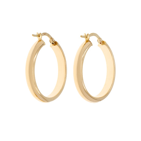 14K Yellow Gold Hoop Earrings Fine Jewellery Modaselle
