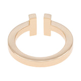 Tiffany & Co. 18K Rose Gold T Square Ring Designer Jewellery Tiffany and Co