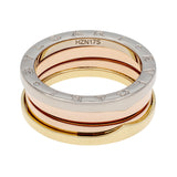 Bulgari 18K Tri-Tone B.Zero1 Three-Band Ring Designer Jewellery Bulgari