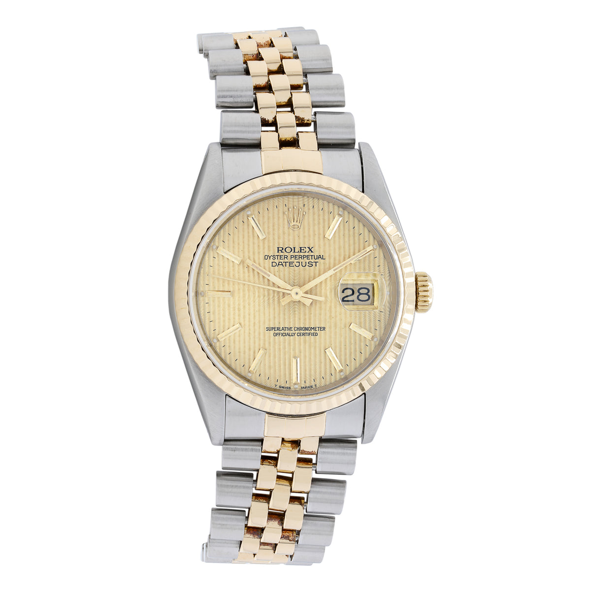 Rolex Stainless Steel 18K Yellow Gold Datejust 36 16233 Watches Rolex