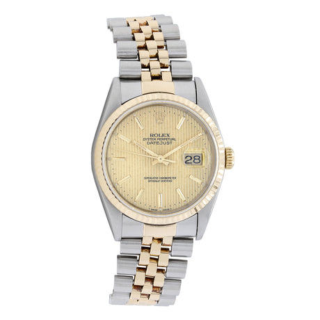 Rolex Stainless Steel 18K Yellow Gold Datejust 36 16233 Watches Rolex