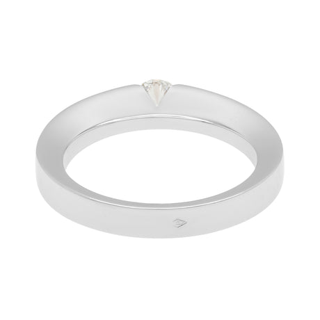 Cartier 18K White Gold 0.21 Carat Diamond Solitaire Ring Designer Jewellery Cartier