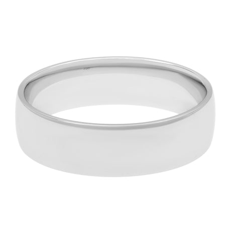 18K White Gold Band Ring