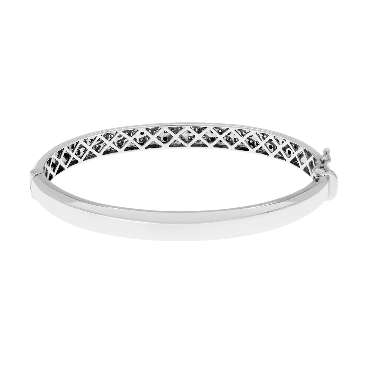 10K White Gold 1.00 Carat Diamond Bangle Fine Jewellery Modaselle