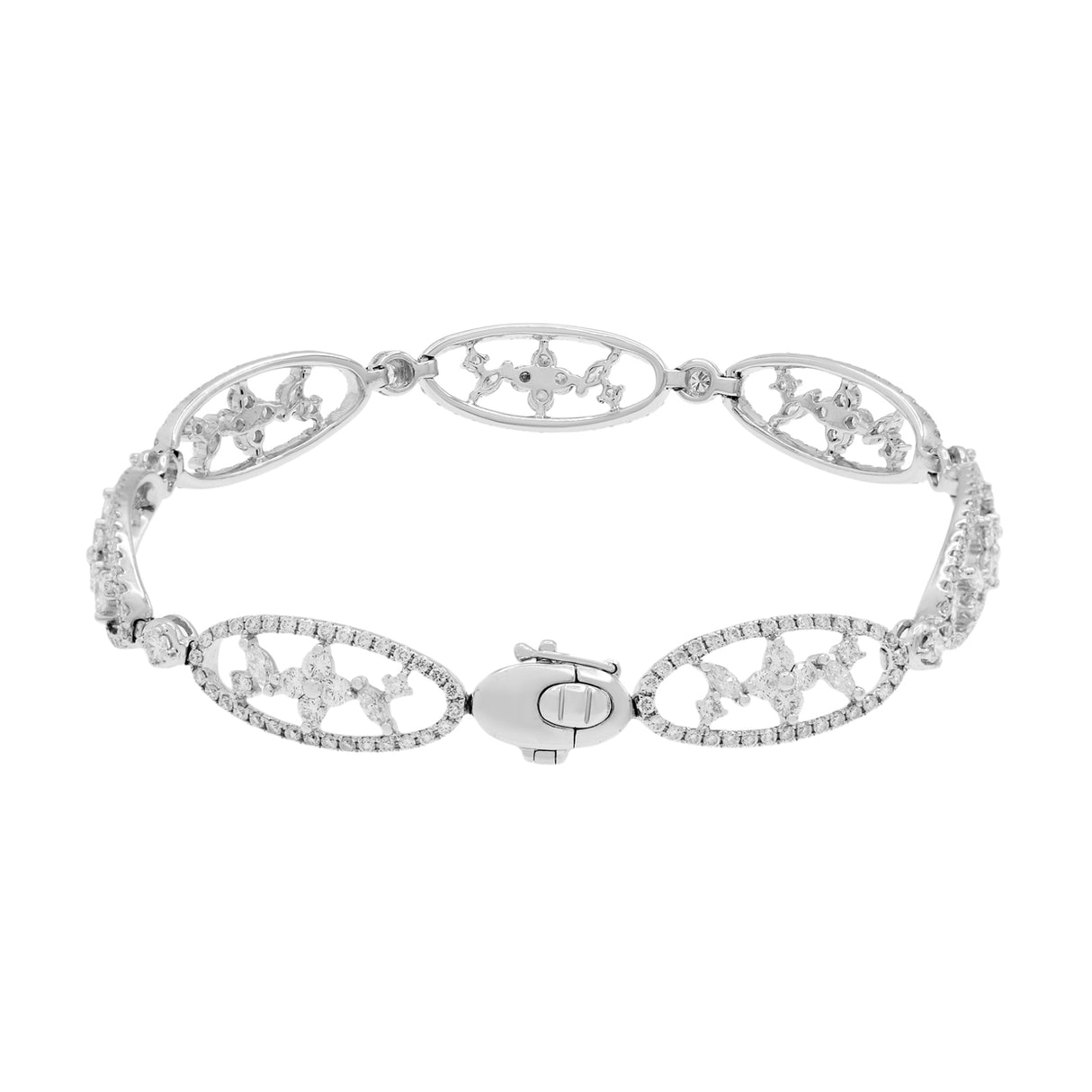 18K White Gold 2.80 Carat Diamond Bracelet Fine Jewellery Modaselle