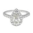 14K White Gold 1.23 Carat Pear Diamond Halo Ring Fine Jewellery Modaselle
