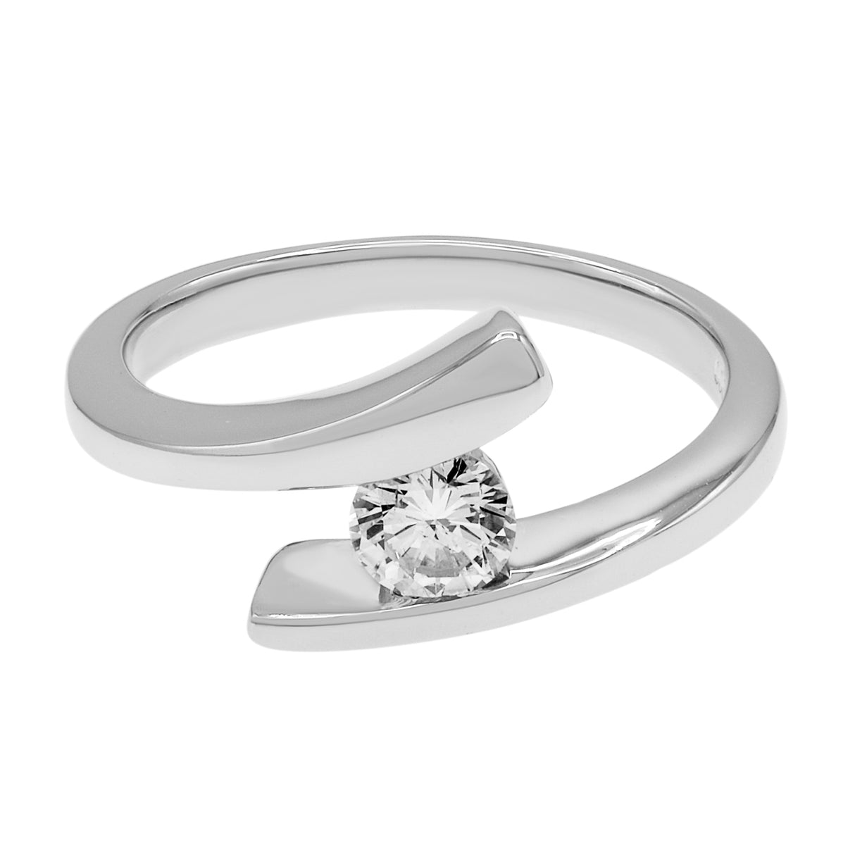 Platinum 0.34 Carat Diamond Ring