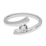 Platinum 0.34 Carat Diamond Ring