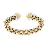 FOPE 18K Yellow Gold Flex'it Multi-Gemstone Open Bangle Fine Jewellery Modaselle