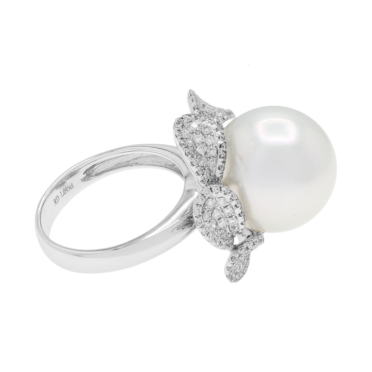 18K White Gold 14.5mm South Sea Pearl Blossom Ring Fine Jewellery Modaselle