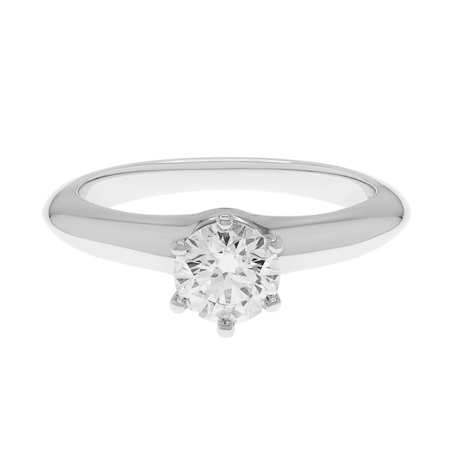 Tiffany & Co. Platinum 0.54 Carat Diamond Solitaire Engagement Ring Designer Jewellery Tiffany and Co