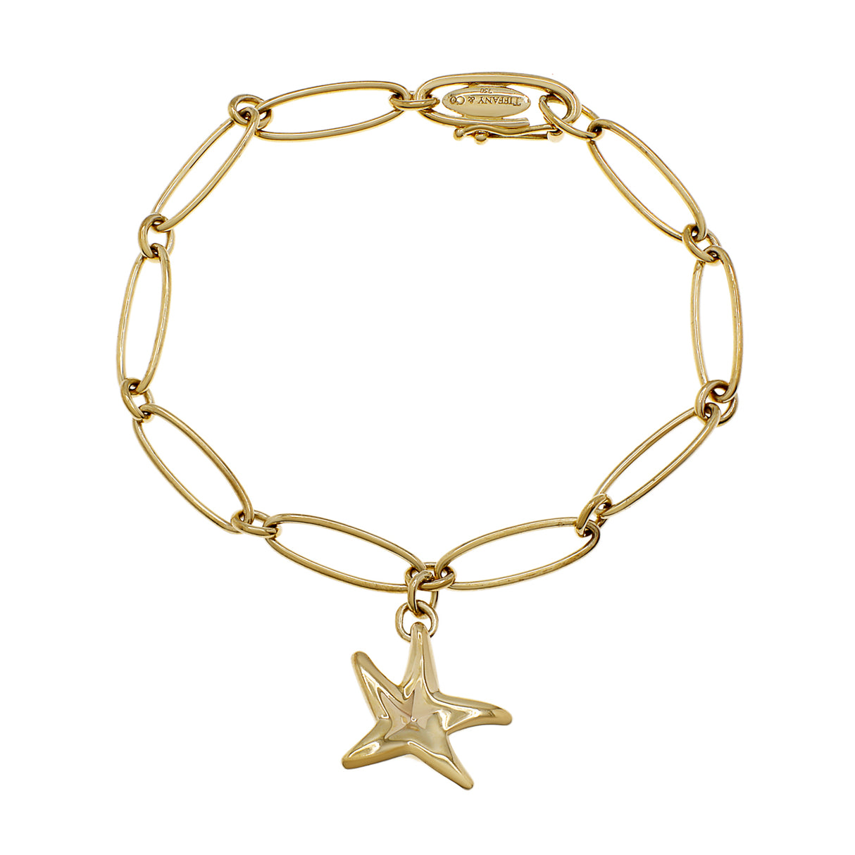 Tiffany & Co. 18K Yellow Gold Diamond Starfish Bracelet Designer Jewellery Tiffany and Co