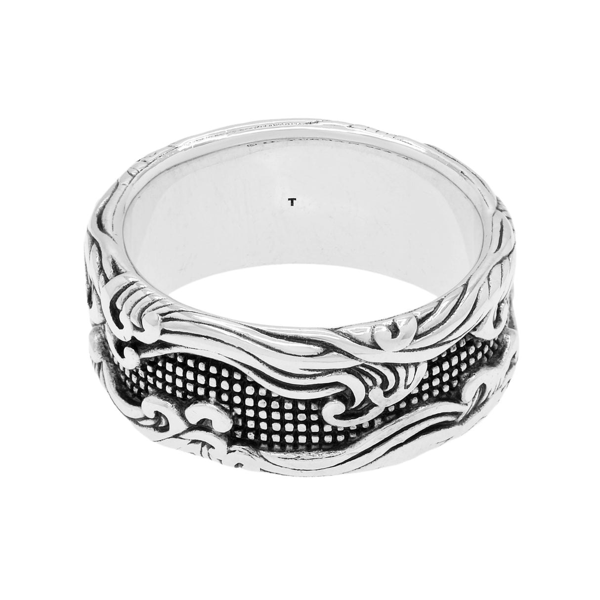 David Yurman Sterling Silver Waves Band Ring Designer Jewellery David Yurman