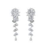 18K White Gold 3.38 Carat Diamond Cascade Earrings Fine Jewellery Modaselle