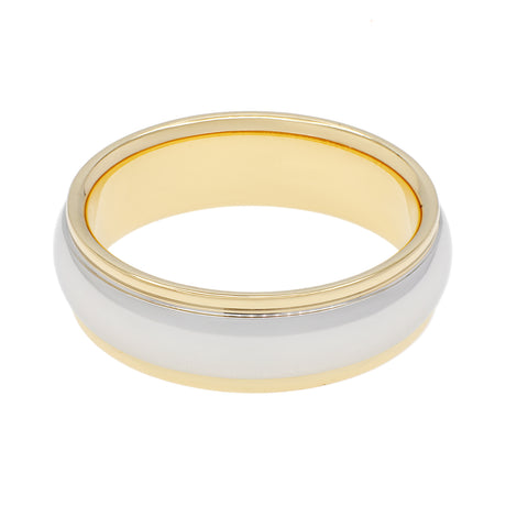 Tiffany & Co. Platinum 18K Yellow Gold 6mm Lucida Wedding Band Ring Designer Jewellery Tiffany and Co