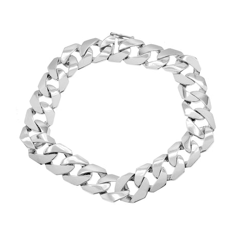 10K White Gold Curb Link Bracelet Fine Jewellery Modaselle