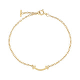 Tiffany & Co. 18K Yellow Gold Diamond T Smile Bracelet Designer Jewellery Tiffany and Co