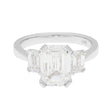 18K White Gold 3.00ct Emerald Past Present Future Diamond Ring Fine Jewellery Modaselle