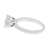 18K White Gold 1.06 Carat Diamond Coronet Solitaire Ring Fine Jewellery Modaselle