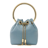 Jimmy Choo Blue Lambskin Micro Bon Bon Bag