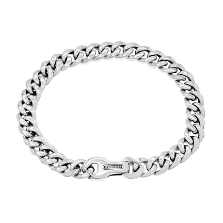 David Yurman Sterling Silver 8mm Curb Chain Bracelet Designer Jewellery David Yurman