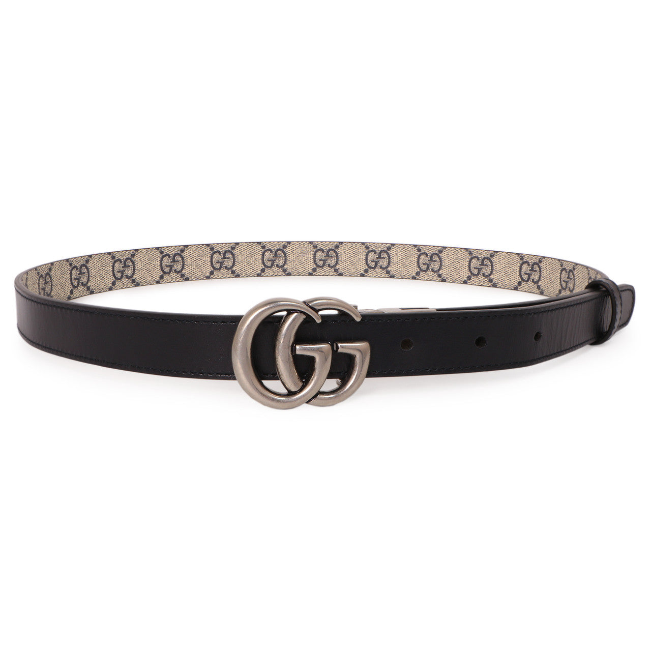 GUCCI GGモノグラム ベルト Gucci GG Supreme Monogram Double G Reversible 20mm Belt