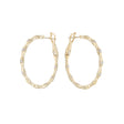 14K Yellow Gold 0.42 Carat Diamond Hoop Earrings Fine Jewellery Modaselle