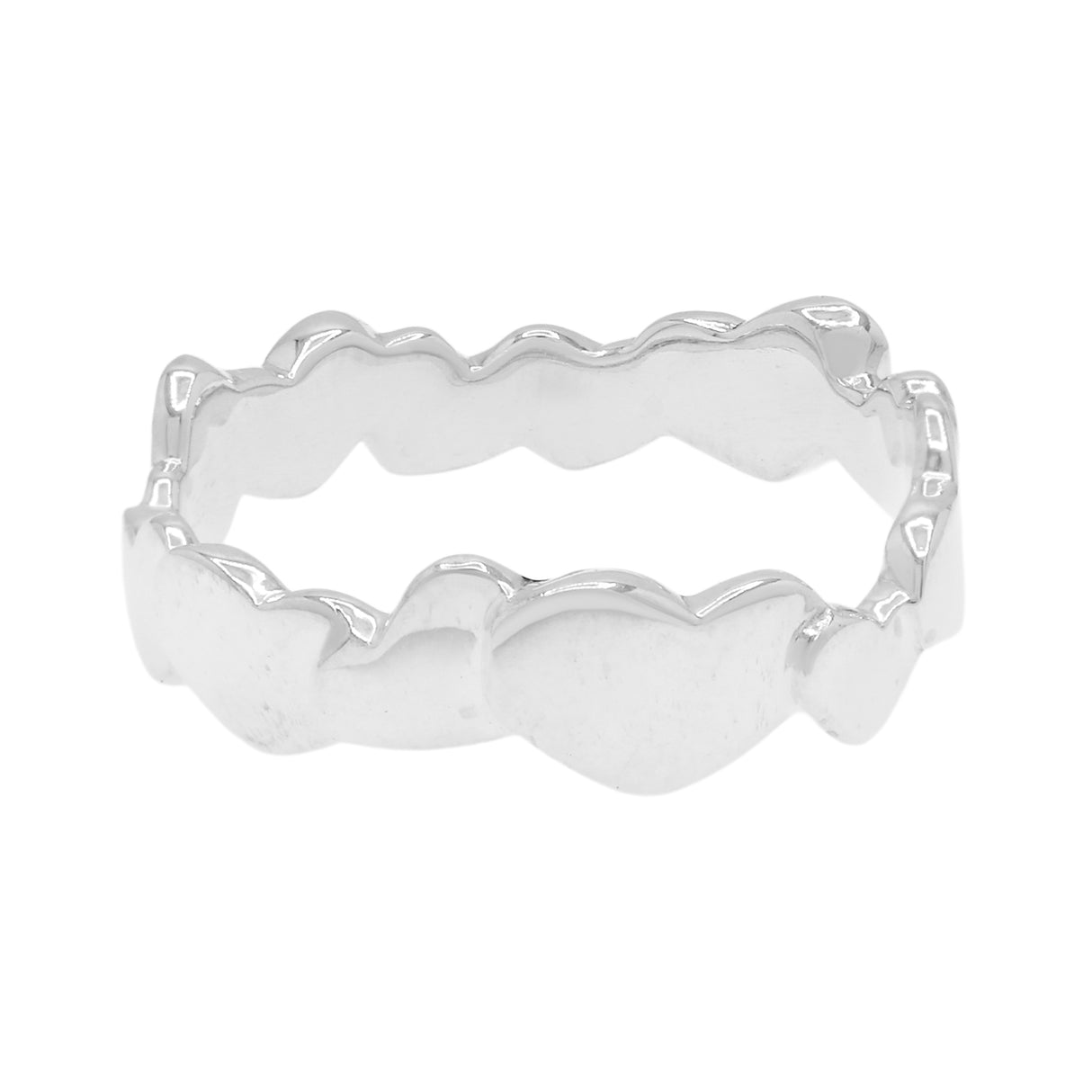 Tiffany & Co. Sterling Silver Paloma Picasso Modern Heart Band Ring Designer Jewellery Tiffany and Co