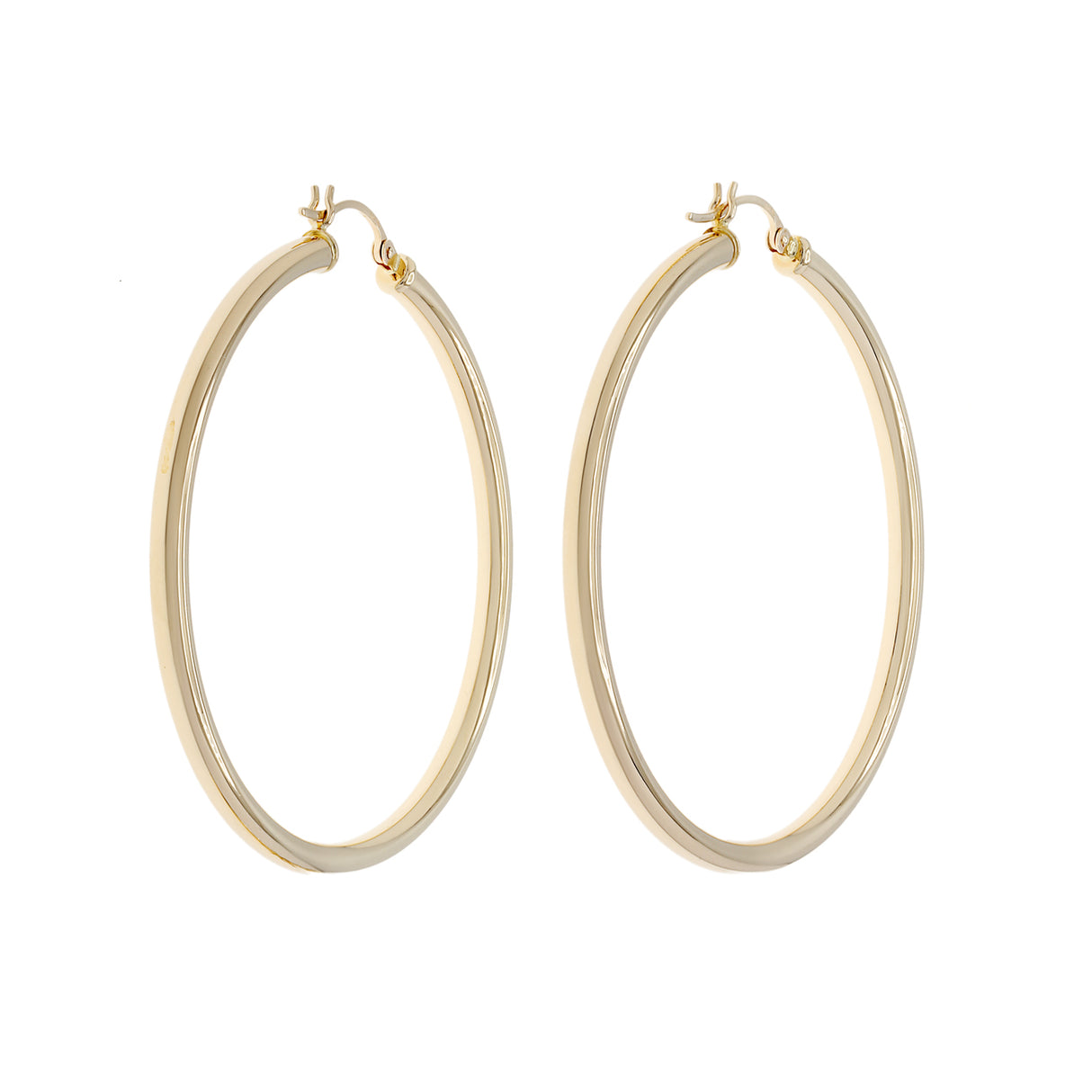 14K Yellow Gold Hoop Earrings Fine Jewellery Modaselle