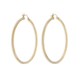14K Yellow Gold Hoop Earrings Fine Jewellery Modaselle