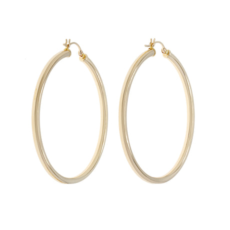 14K Yellow Gold Hoop Earrings Fine Jewellery Modaselle