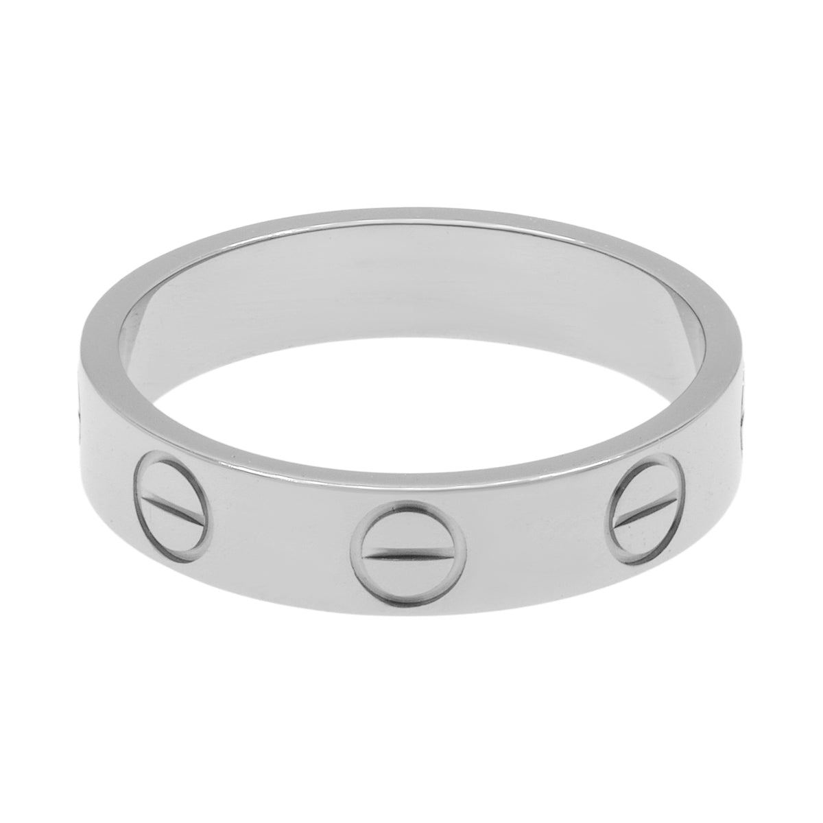 Cartier 18K White Gold Love Wedding Band Ring Designer Jewellery Cartier