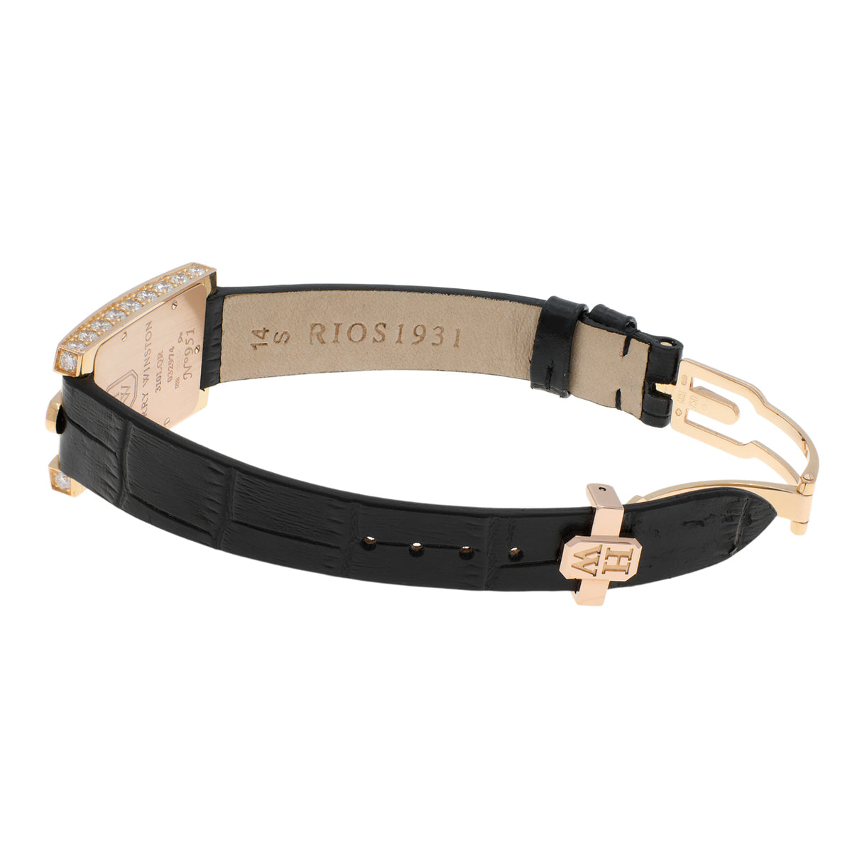 Harry Winston 18K Rose Gold Diamond Avenue Classic Quartz Watches Harry Winston