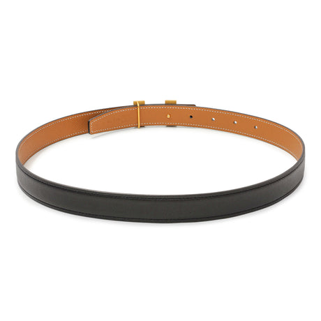 Hermes Black Swift Gold Epsom 24mm Mini Constance Reversible H Belt Accessories Hermes