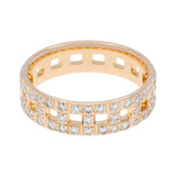 Tiffany & Co. 18K Yellow Gold Diamond T True Wide Ring Designer Jewellery Tiffany and Co