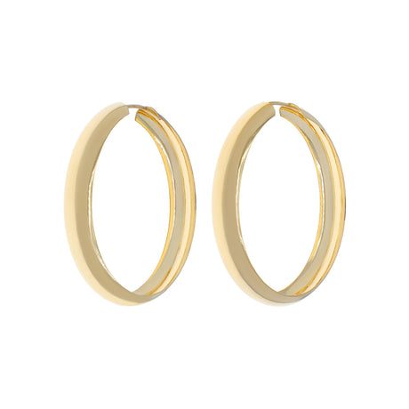18K Yellow Gold Hoop Earrings Fine Jewellery Modaselle