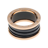 Bulgari 18K Rose Gold Ceramic B.Zero1 Four-Band Ring Designer Jewellery Bulgari