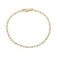 18K Yellow/White Gold Italian Bead Bracelet Fine Jewellery Modaselle