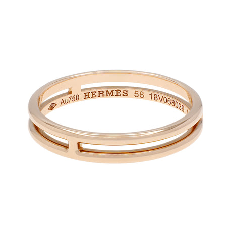 Hermes 18K Rose Gold Ariane Wedding Band Designer Jewellery Hermes