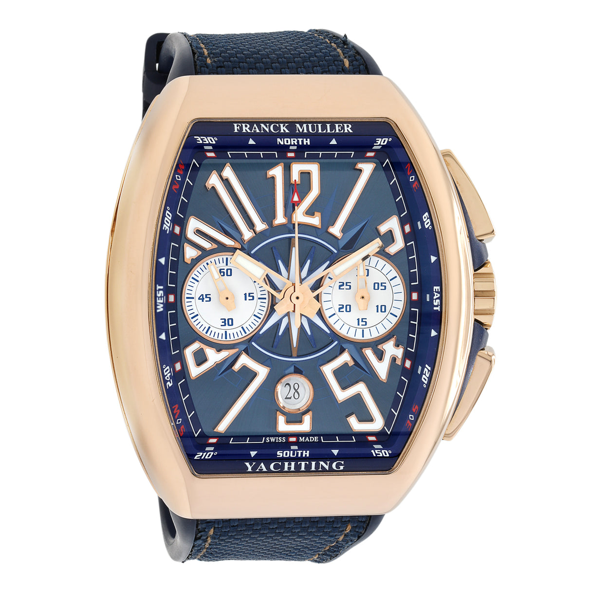 Franck Muller 18K Rose Gold Vanguard Chronograph Yachting Watches Franck Muller