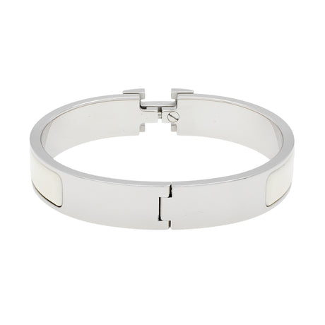 Hermes White Clic H Bracelet Designer Jewellery Hermes