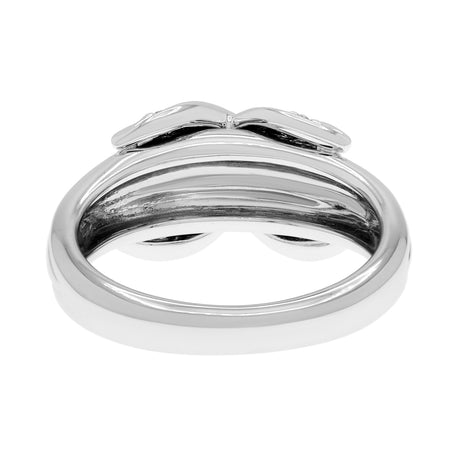 Tiffany & Co. 18K White Gold Diamond Signature X Ring