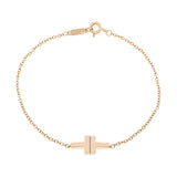Tiffany & Co. 18K Yellow Gold T Chain Bracelet Designer Jewellery Tiffany and Co