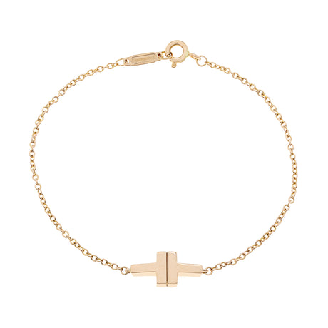 Tiffany & Co. 18K Yellow Gold T Chain Bracelet Designer Jewellery Tiffany and Co