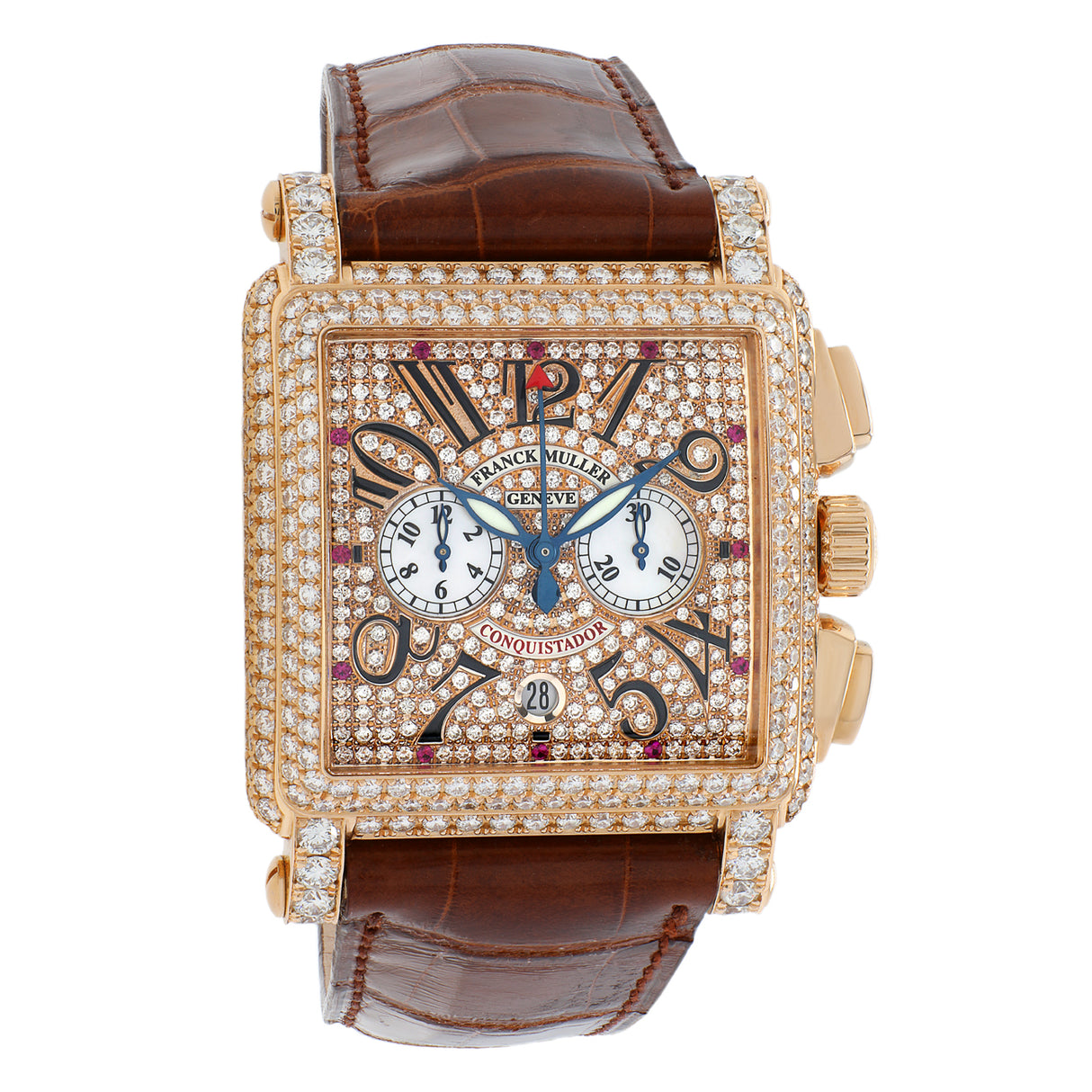 Franck Muller 18K Rose Gold Conquistador Cortez 10000 K CC D CD Watches Franck Muller
