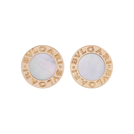 Bulgari 18K Rose Gold Mother of Pearl Bvlgari Bvlgari Earrings Designer Jewellery Bulgari