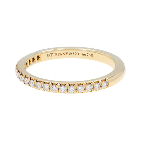 Tiffany 18K Yellow Gold Diamond Soleste Half Eternity Ring Designer Jewellery Modaselle