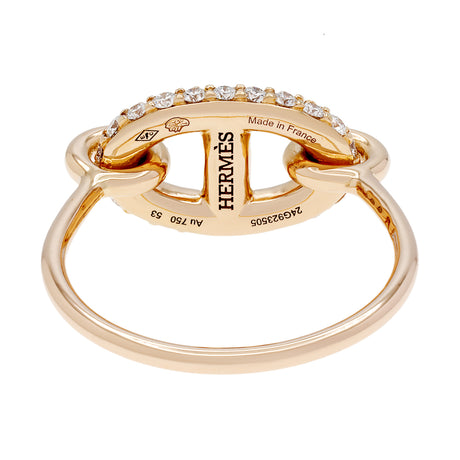 Hermes 18K Rose Gold Diamond Farandole Ring Designer Jewellery Hermes